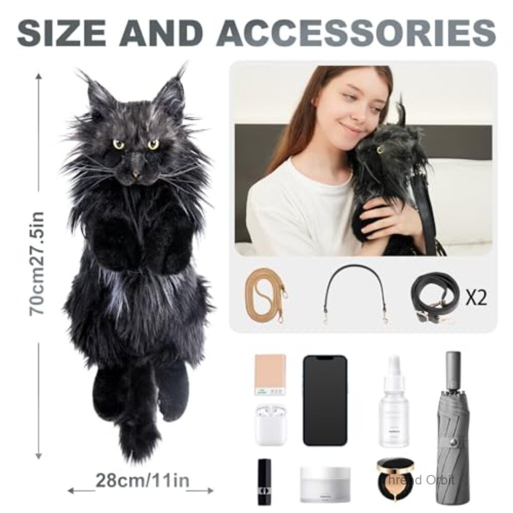 Cat Shaped Plush Backpack With Adjustable Straps,… - image 6